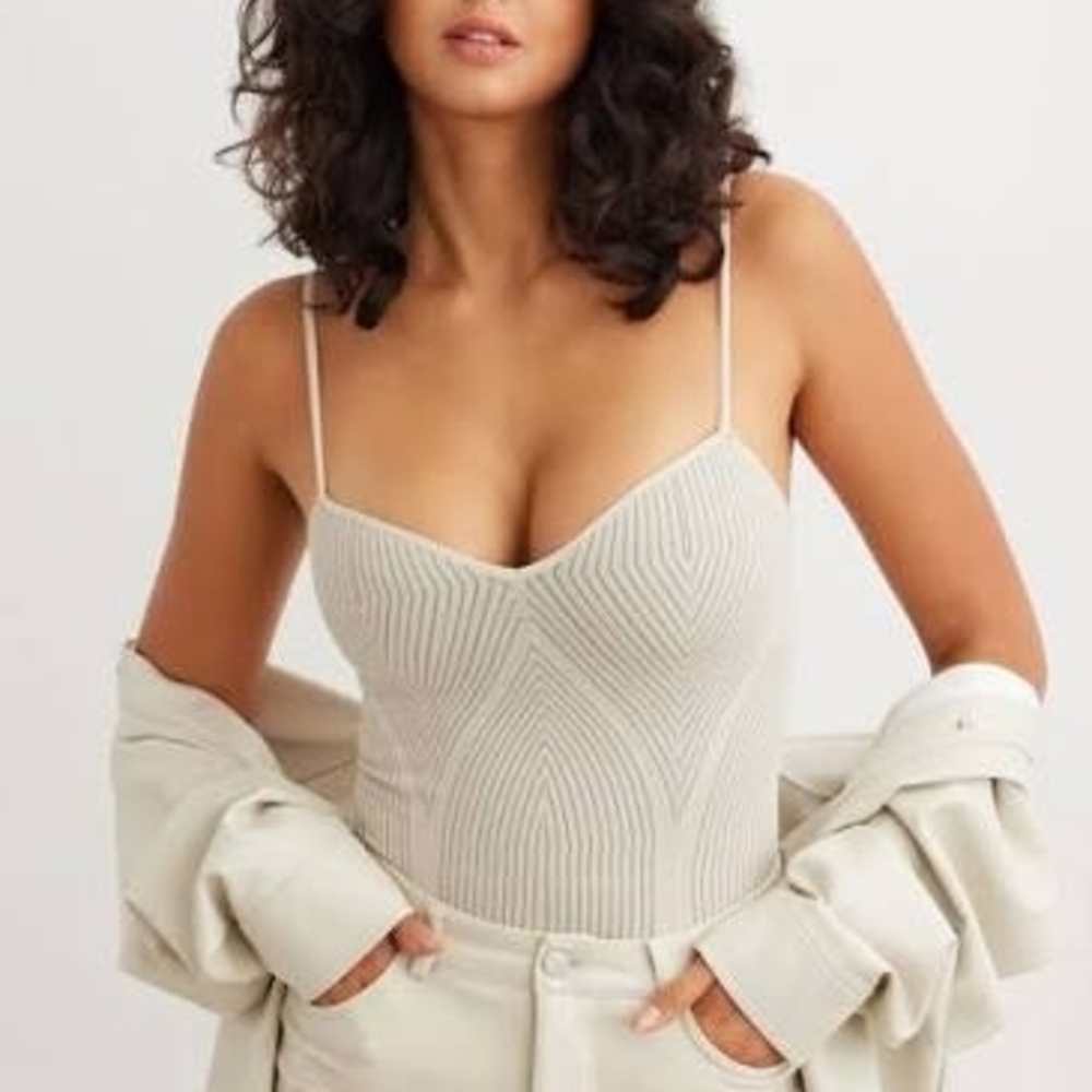 Dynamite Tan Ribbed Bodysuit - Picture 3 of 3